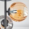 Koyoto Deckenleuchte Glas 15 cm Bernsteinfarben, Klar, Rauchfarben, 4-flammig