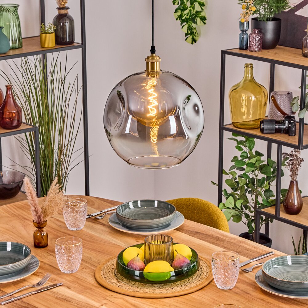 Ripoll Hängeleuchte Glas 30 cm Gold, 1-flammig main product photo