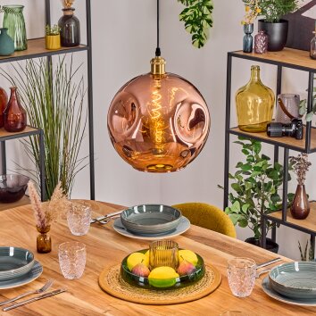 Ripoll Hängeleuchte Glas 30 cm Gold, 1-flammig Ripoll Hängeleuchte Glas 30 cm Gold, 1-flammig