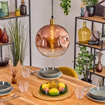 Ripoll Hängeleuchte Glas 30 cm Gold, 1-flammig Ripoll Hängeleuchte Glas 30 cm Gold, 1-flammig