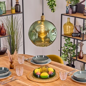 Ripoll Hängeleuchte Glas 30 cm Gold, 1-flammig Ripoll Hängeleuchte Glas 30 cm Gold, 1-flammig