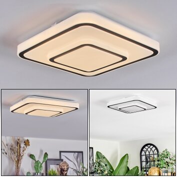 Borin Deckenleuchte LED Grau, Weiß, 1-flammig