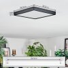Finsrud Deckenpanel LED Schwarz, 1-flammig