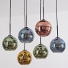 Koyoto Hängeleuchte Glas 20 cm Blau, Gold, Grün, Kupferfarben, 6-flammig