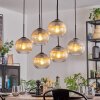Koyoto Hängeleuchte Glas 20 cm Bernsteinfarben, Klar, 6-flammig