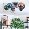 Gastor Deckenleuchte Glas 15 cm Blau, Chrom, Grün, Kupferfarben, Rauchfarben, 6-flammig
