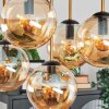 Gastor Deckenleuchte Glas 15 cm Gold, Schwarz, 5-flammig