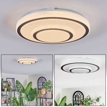 Borin Deckenleuchte LED Grau, Weiß, 1-flammig
