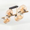 Koyoto Deckenleuchte Glas 15 cm Gold, Schwarz, 8-flammig