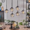 Koyoto Hängeleuchte Glas 15 cm Klar, Rauchfarben, 6-flammig