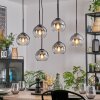 Koyoto Hängeleuchte Glas 15 cm Klar, Rauchfarben, 6-flammig
