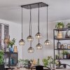Koyoto Hängeleuchte Glas 15 cm Klar, Rauchfarben, 6-flammig