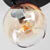 Koyoto Deckenleuchte Glas 15 cm Bernsteinfarben, Klar, Rauchfarben, 3-flammig