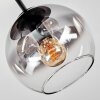 Koyoto Deckenleuchte Glas 15 cm Chrom, Klar, Rauchfarben, 3-flammig