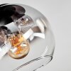 Koyoto Deckenleuchte Glas 15 cm Chrom, Klar, Rauchfarben, 3-flammig