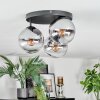 Koyoto Deckenleuchte Glas 15 cm Klar, Rauchfarben, 3-flammig