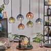 Koyoto Hängeleuchte Glas 15 cm Blau, Grün, Klar, Kupferfarben, 6-flammig