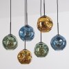 Ripoll Hängeleuchte Glas 20 cm Blau, Gold, Grün, 6-flammig