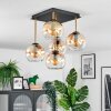 Koyoto Deckenleuchte Glas 15 cm Gold, Schwarz, 5-flammig