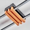 Macos Deckenleuchte LED Holzoptik, Schwarz, 1-flammig