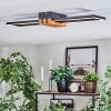 Macos Deckenleuchte LED Holzoptik, Schwarz, 1-flammig