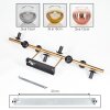 Koyoto Deckenleuchte Glas 15 cm Gold, Schwarz, 8-flammig