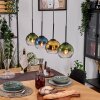 Koyoto Hängeleuchte Glas 15 cm Naturfarben, Schwarz, 4-flammig