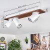 Dalan Deckenleuchte LED Naturfarben, Weiß, 3-flammig
