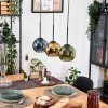 Koyoto Hängeleuchte Glas 15 cm Naturfarben, Schwarz, 3-flammig
