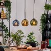 Koyoto Hängeleuchte Glas 15 cm Naturfarben, Schwarz, 3-flammig