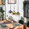 Koyoto Hängeleuchte Glas 15 cm Naturfarben, Schwarz, 3-flammig