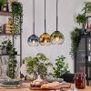 Koyoto Hängeleuchte Glas 15 cm Naturfarben, Schwarz, 3-flammig