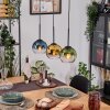 Koyoto Hängeleuchte Glas 15 cm Naturfarben, Schwarz, 3-flammig