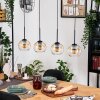 Koyoto Hängeleuchte Glas 15 cm Naturfarben, Schwarz, 4-flammig