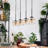 Koyoto Hängeleuchte Glas 15 cm Naturfarben, Schwarz, 4-flammig