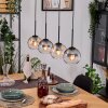 Koyoto Hängeleuchte Glas 15 cm Naturfarben, Schwarz, 4-flammig