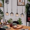 Koyoto Hängeleuchte Glas 15 cm Naturfarben, Schwarz, 4-flammig