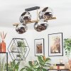 Ripoll Deckenleuchte Glas 15 cm Gold, Schwarz, 8-flammig