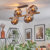 Ripoll Deckenleuchte Glas 15 cm Gold, Schwarz, 8-flammig