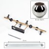 Ripoll Deckenleuchte Glas 15 cm Gold, Schwarz, 8-flammig