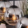 Koyoto Hängeleuchte Glas 15 cm Naturfarben, Schwarz, 4-flammig