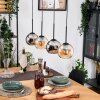 Koyoto Hängeleuchte Glas 15 cm Naturfarben, Schwarz, 4-flammig