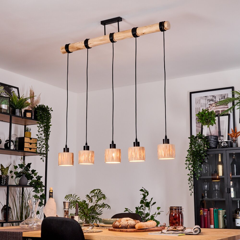 Granja Hängeleuchte Naturfarben, Schwarz, 5-flammig main product photo