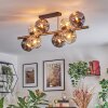Ripoll Deckenleuchte Glas 15 cm Gold, Schwarz, 8-flammig