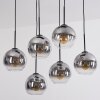 Koyoto Hängeleuchte Glas 20 cm Klar, Rauchfarben, 6-flammig