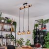 Koyoto Hängeleuchte Glas 15 cm Naturfarben, Schwarz, 3-flammig