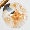 Ripoll Deckenleuchte Glas 15 cm Gold, Schwarz, 8-flammig