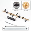 Ripoll Deckenleuchte Glas 15 cm Gold, Schwarz, 8-flammig
