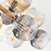 Ripoll Deckenleuchte Glas 15 cm Gold, Schwarz, 8-flammig