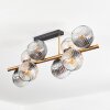 Ripoll Deckenleuchte Glas 15 cm Gold, Schwarz, 8-flammig